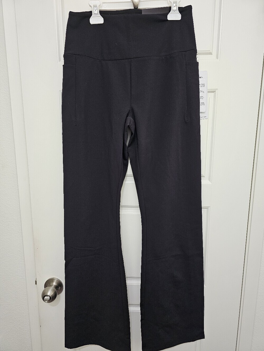 RBX Black Flare Active Leggings with Pockets Size M